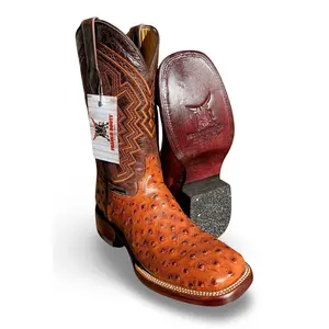 Franko Boots Mens Bulldog Avestruz Conac