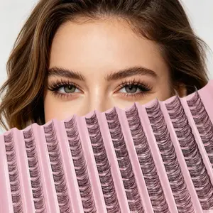Sectoral Segmented Cluster False Eyelashes, Makeup, 10 Rows Large Capacity, Natural Realistic Look, Beginner-Friendly, Easy to Apply