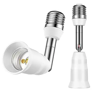E26/E27 Light Socket Extender, 4.5 Inch Extension,Adjustable Vertical 90Horizontal 360, 100V - 250V, Max 150W, Medium Screw Base Light Converter Socket Extender,2-Pack