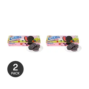 OREO Cream Filled Cookies Raspberry Blueberry Flavor 2 Pack 3.4 oz Each