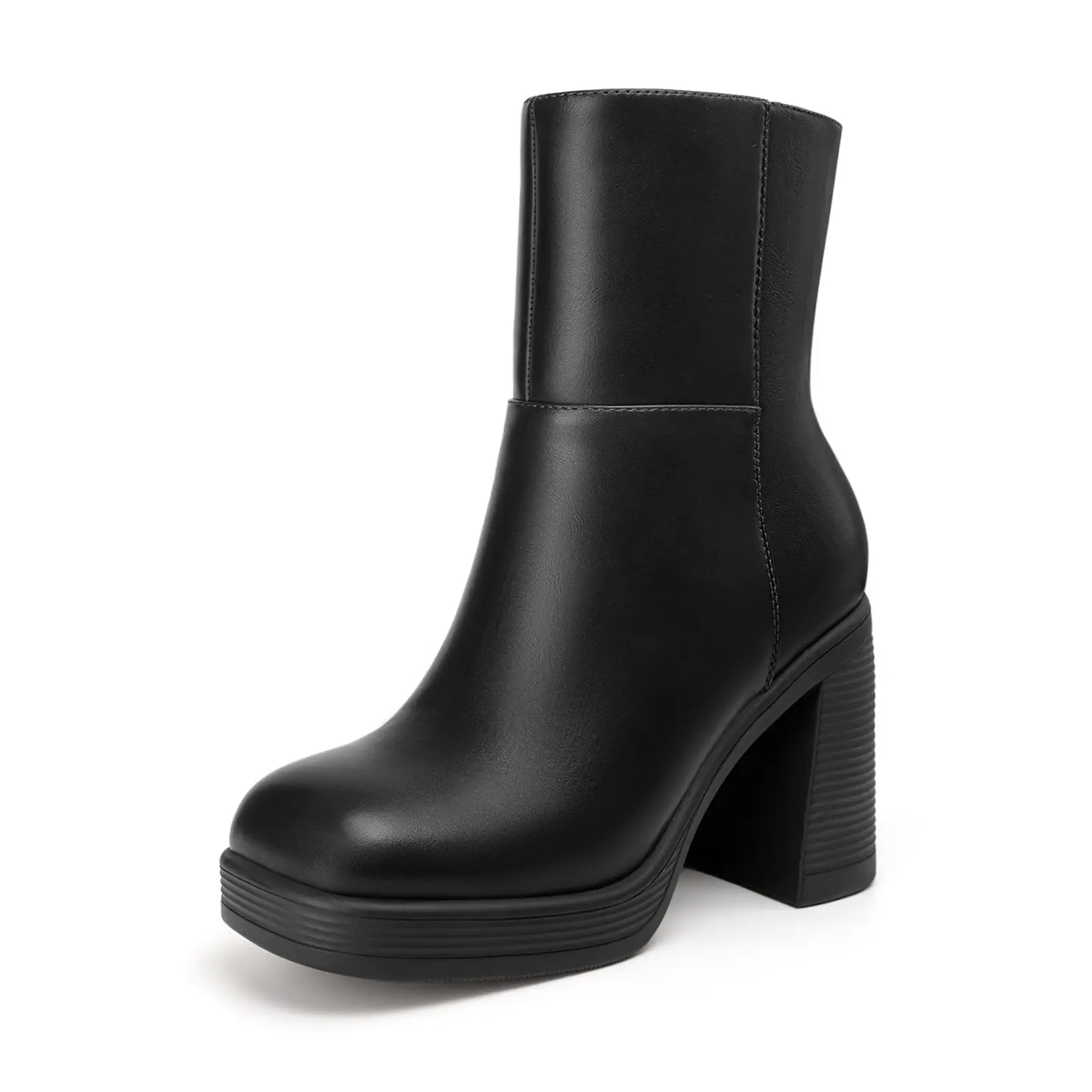 Women's Platform Ankle Boots High Chunky Block Heel Square Toe Boots Fashion Dress Heeled Booties, Shoes For Women, Women's Shoes,back to school,back to school haul