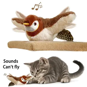Rechargeable Interactive Pet Toy, Touch Activated, Bird Shape, Suitable for Kittens and Puppies, Non-Flying Toy, Cat Toys