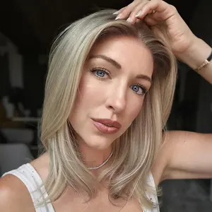 Jessie's Wig [Yara] True-Hold Ombre Ash Blonde Straight 13x4/5.5x5.5 Lace Bob Wig Glueless Human Hair Wigs