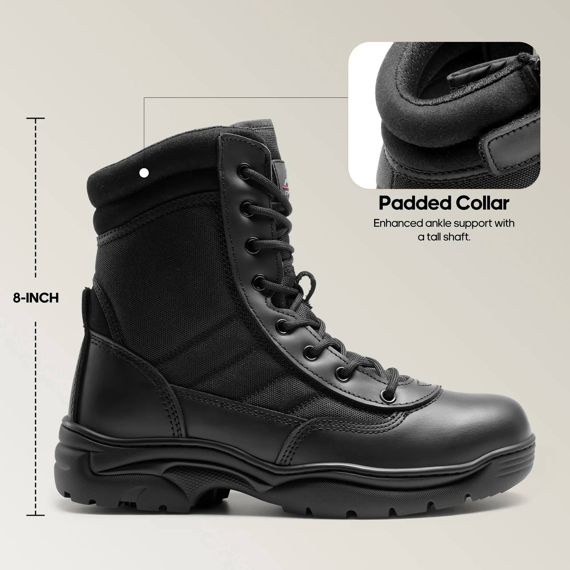Mens Combat Boots US4 Military Lace‎ Up Vibram Sole Suede Closed Toe ASTMF2413 Vibram Suede Lace Up Boots for Men for Sale | Shop New  main image 4