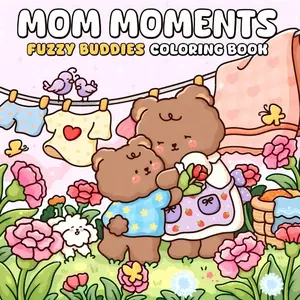 1pc MOM MOMENTS coloring book For Adults And Kids,Simple And Big Designs For Relaxat colouring books,Doodle books,Toys suitable for boys and girls, zero foundation drawing to relieve stress coloring book,Christmas gift,Back to school gifts