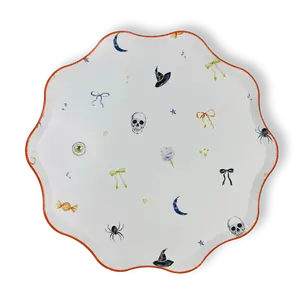 Halloween Patterned Paper Party Plate (12 Per Pack)