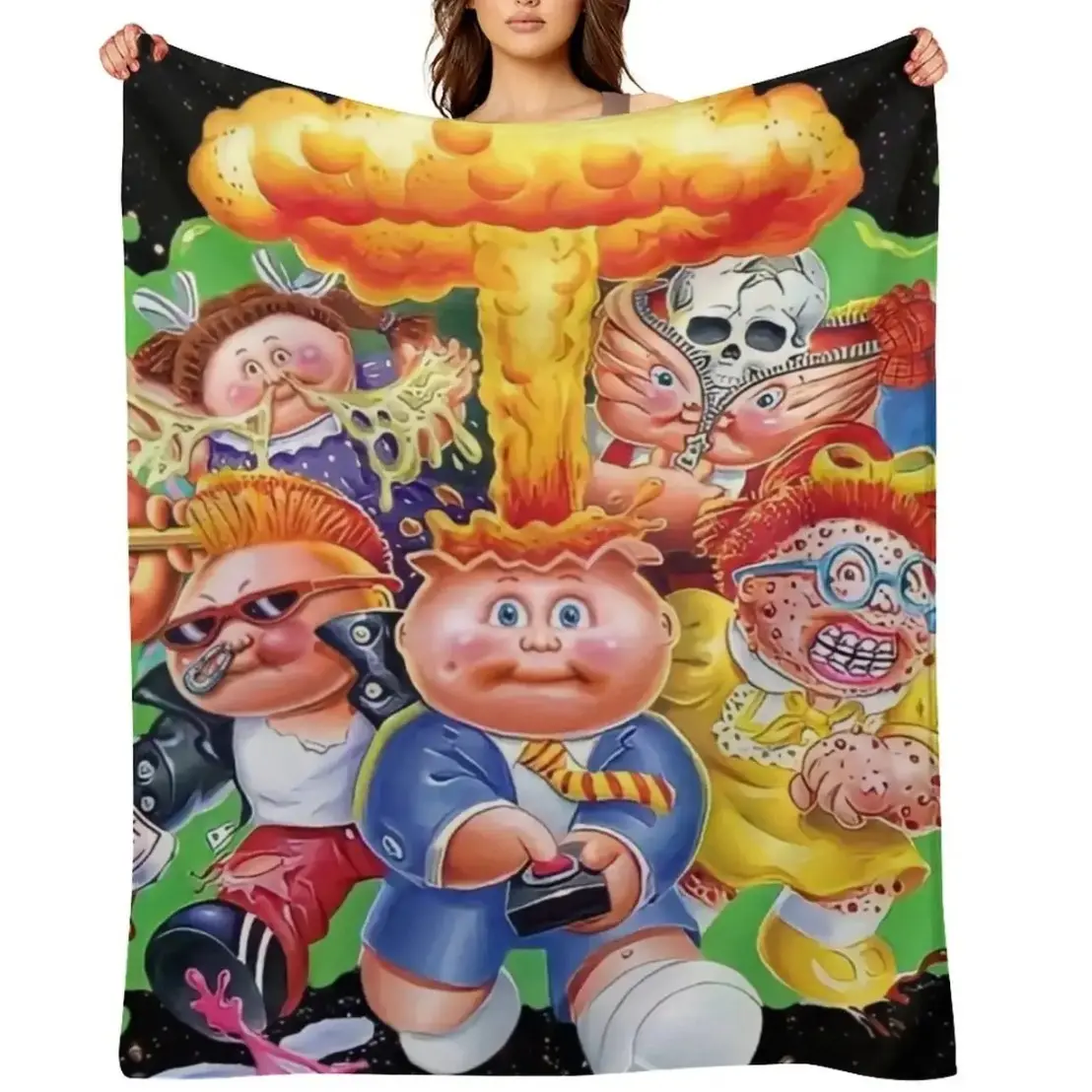 Garbage pail kids Throw Blanket Luxury Throw sofa bed Picnic Luxury Blankets  Warm and soft flannel blanket Bed sheet and bedspread---Warm Haven Textiles