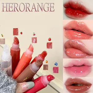 HERORANGE 6-Color Fruity Lip Gloss Set | Juicy Shine & Hydrating Plump!  Non-Sticky, Nourishing Lip Oil for Water-Like Full Lips. Perfect Holiday Look for Halloween & Christmas. The Ideal Gift for All 24-hour long-lasting moisturizing cosmetics!