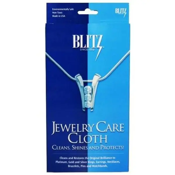 212 MAIN Blitz 9617 Jewelry Polish Cloth - 12x15 in Travel/Home Silver Jewelry Wipe Clean Cloth for Household Cleaning