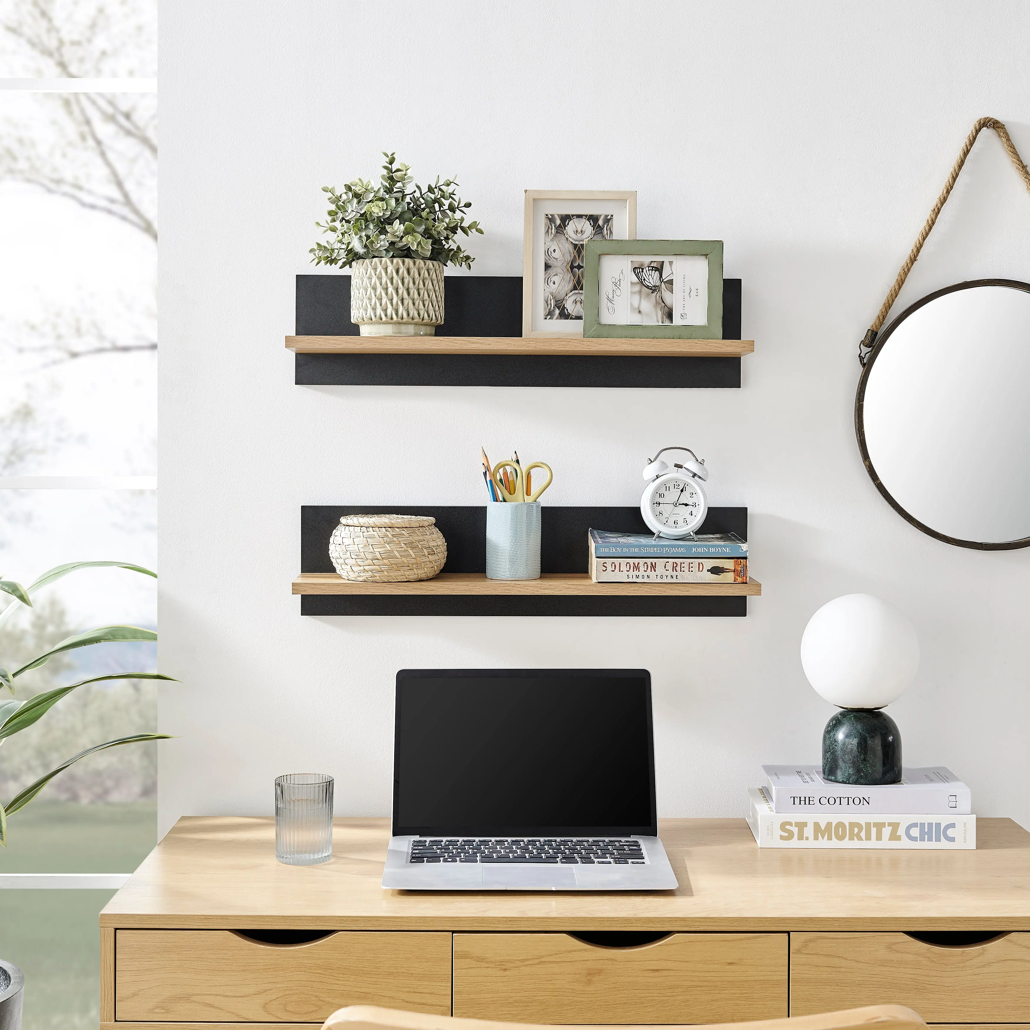 Repose Display Photo Ledge Shelf Set of 2
