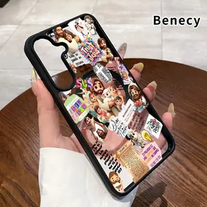 Magnetic Soft Case for Samsung Galaxy S23 Ultra S24 Plus FE S25 S22+ Divine Jesus Embrace Pattern Anti-Yellowing Shockproof ultra-thin Silicone Crystal Transparent Acrylic Cover Supports Wireless Charging