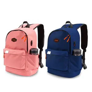 2PCS Laptop Backpack 15.6 Inch Water Resistant Backpack for Women Girls, College School Bag Students Book Bag with USB Charging Hole, Laptop Compartment & Water Bottle Pocket jansport  pink