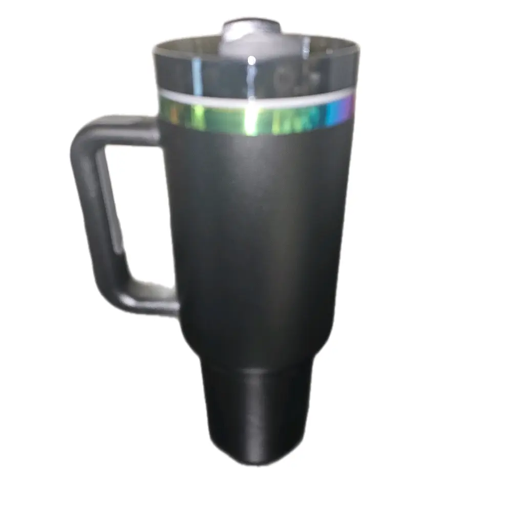 Lazer engraved iridescent Insulated Stainless Steel Travel Tumbler custom gift Drinkware Flasks Lid Stylish Mug Bottles Bottled Water Bottles