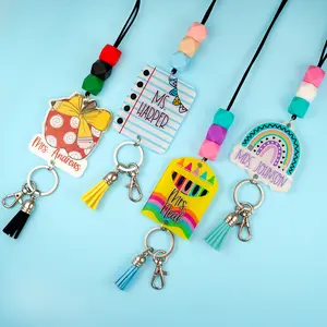 Back to School Teacher Lanyards - Personalized Lanyard with Name - Lanyard with Badge Holder - Affordable Teacher Gift