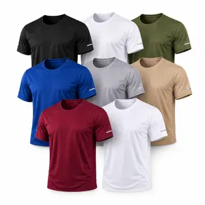 8 Pack Men's Quick Dry Short Sleeve T-Shirts, Moisture Wicking Breathable Athletic Tees, Lightweight Crew Neck Workout Tops for Gym, Running,  & Daily Wear, S-3XL Multi Colors Fabric Mesh Polyester outdoor casual