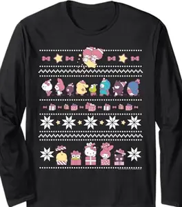 Cotton Crewneck Sweater T-Shirt for Men and Women - Hello Sanrio Ugly Christmas Boys Girls Men Xmas - Fashion, Top Classic Fabric