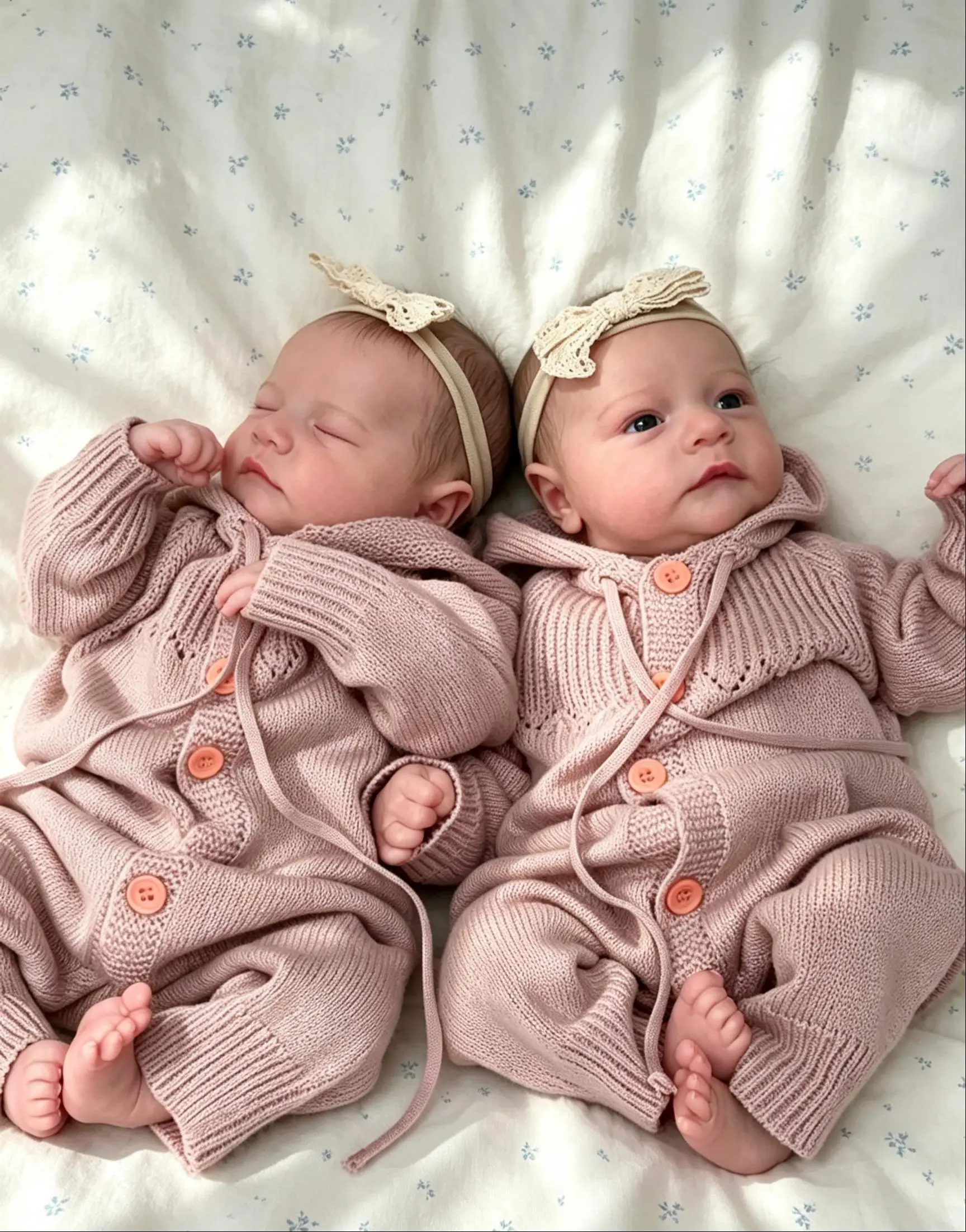 Reborn Baby Dolls Levi Twins 19 Inch Realistic Newborn Baby Handmade Doll with Cloth Body Lifelike Baby Dolls That Look