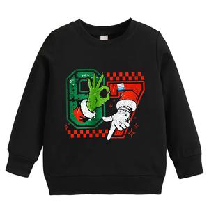 Christmas 67 Kids Sweatshirt, Six Seven Christmas  Santa Theme Fashion Print, Comfortable Soft Fabric, Holiday Christmas Gift Essential