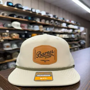 Leather Patch Rope Hat - Sand/Loden