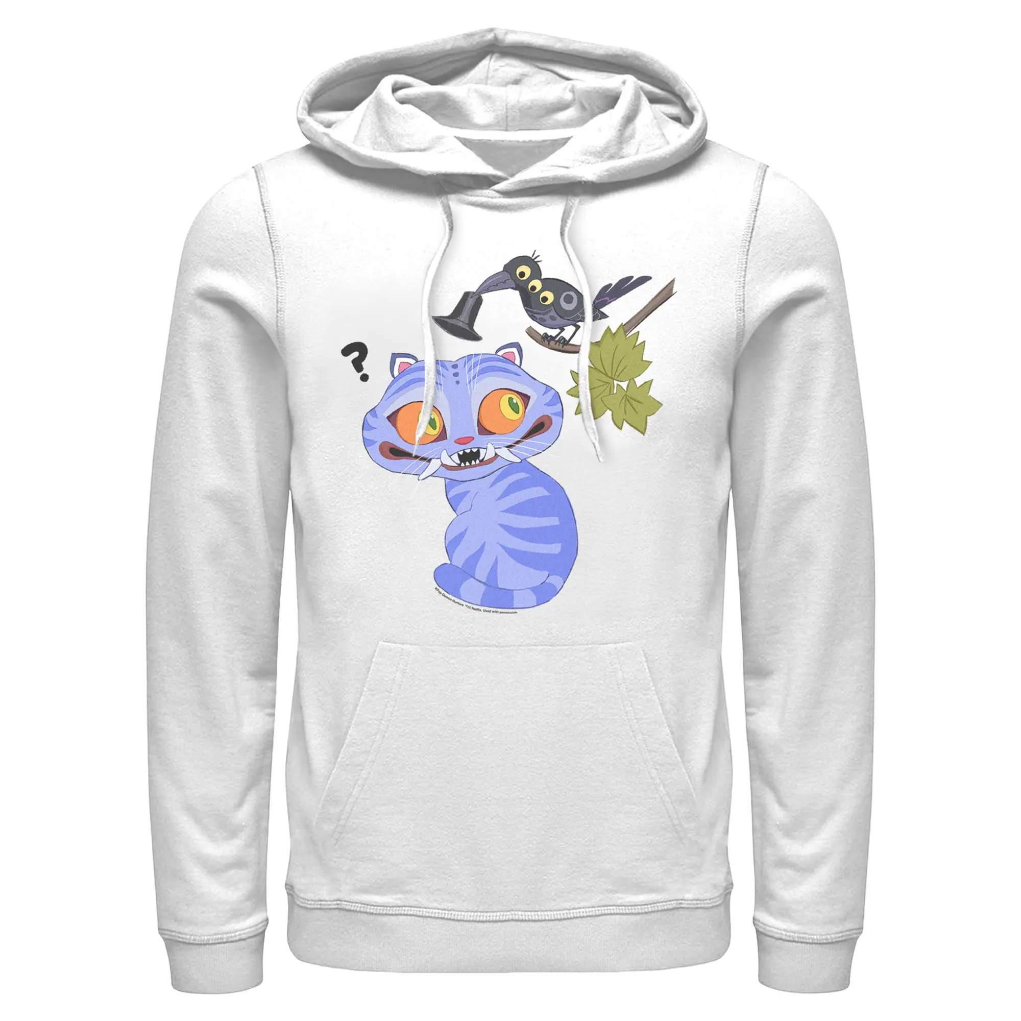 Mens KPop Demon Hunters Derpy And Magpie Lightweight Hoodie