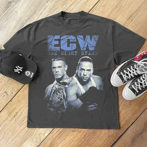 [Sale Up To 40%] ECW ONE NIGHT STAND BLACK T-SHIRT, COTTON MADE IN USA