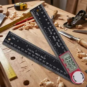 200mm Multi-Function Digital Angle Ruler, Digital Angle Finder: 360-Degree Rotation High Precision Measuring Tool for Woodworking, Car Repair, Home DIY & Construction Projects. Must-Have Professional Angle Gauge Kit.
