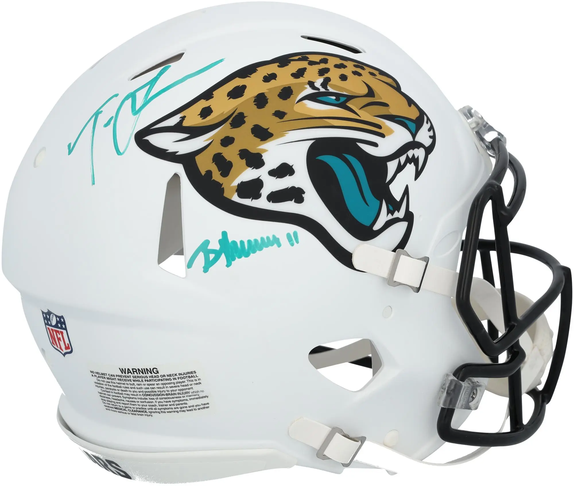 Trevor Lawrence Jacksonville Jaguars Autographed Riddell 2024 Alternate Speed Authentic Helmet - Fanatics Authentic Certified