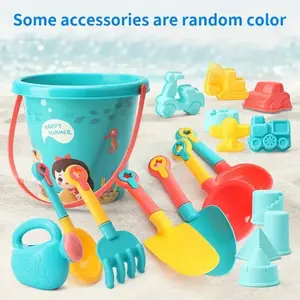 18-Piece Colorful Beach Toy Set, Includes Sand Bucket, Shovel, Castle Building Kit, Perfect for Summer Outdoor Kids' Beach Toys, Beach Playset