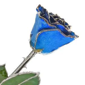 Silver Forever Rose - Sapphire Sparkle (September Birthstone)