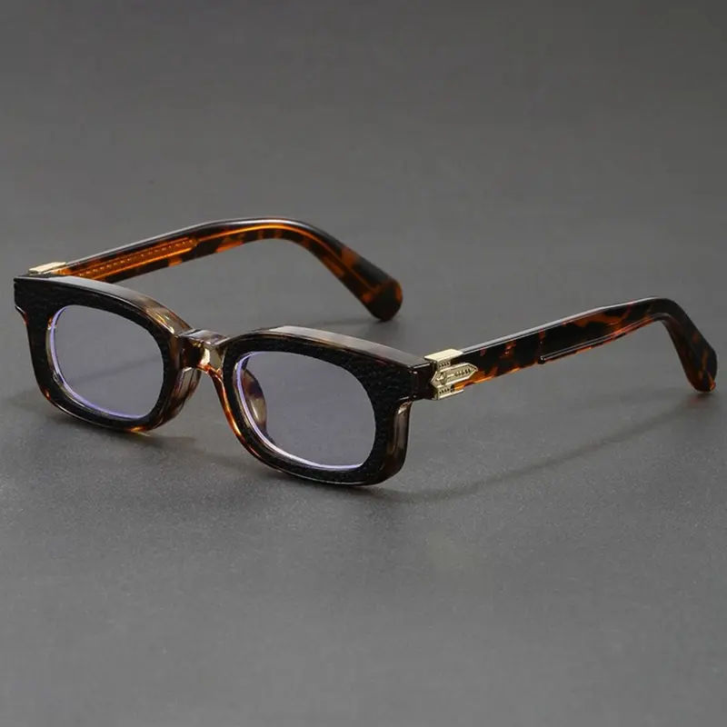 Thick Square Framed Glasses Classic Square Frame with Textured Frames and Exquisite Parts on The Temples Suitable for Office Commuting Tortoiseshell Glasses Square Frame Eyewear Square Eyeglasses Frame
