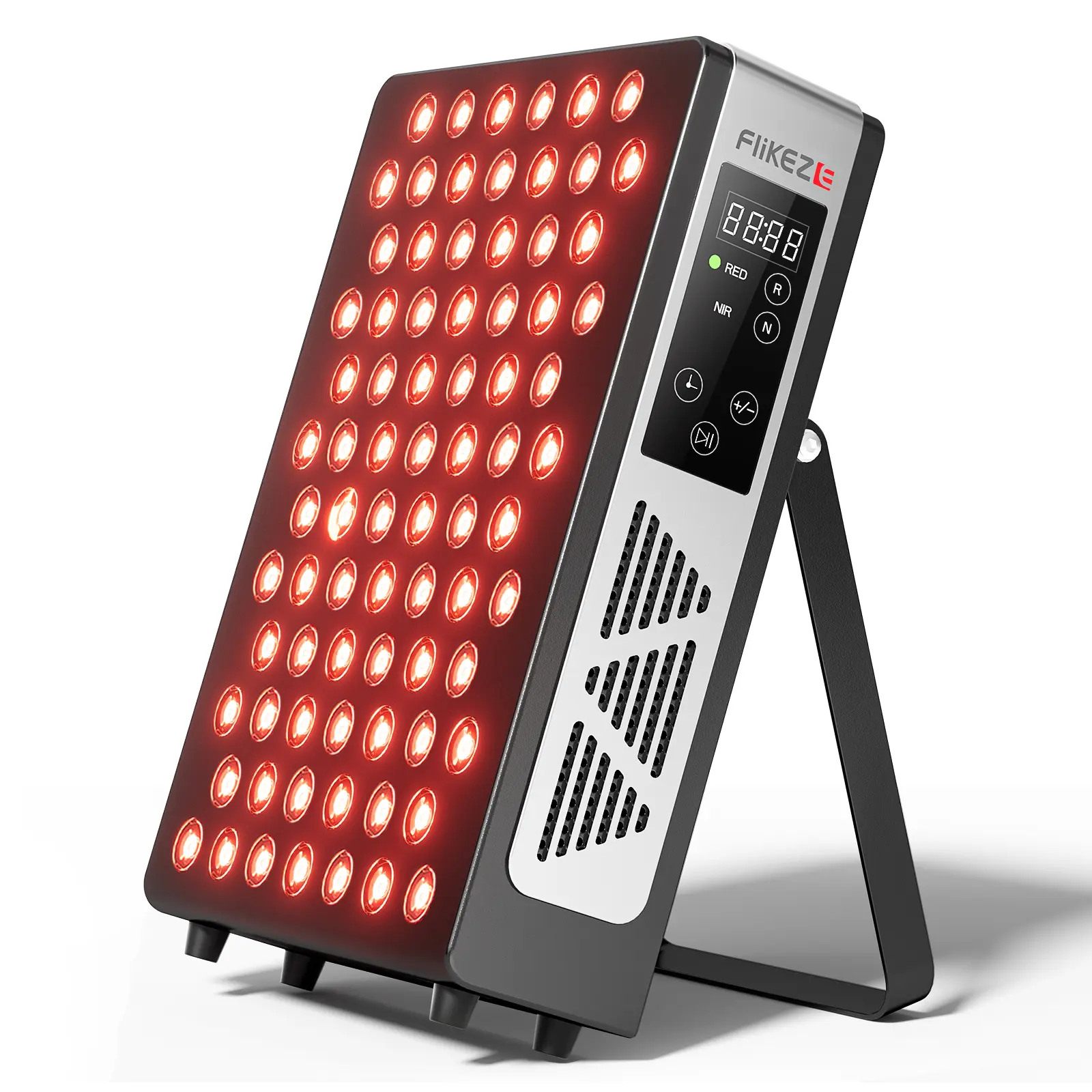 FLIKEZE Red Light Therapy Device with Stand - Stress Relief & Sleep Aid, 60 Dual-Core LEDs, 660nm & 850nm Treatment for Skin Health, Face & Body, Use at Home or Office for Adults