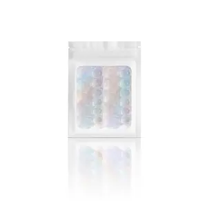 GLEO NAILS Adhesive Tabs for Press On Nails, 5 Sheets of 24 Tabs in 12 Sizes, Ultra Thin & Waterproof, 120PCS Double Sided Sticky Tabs for Manicure