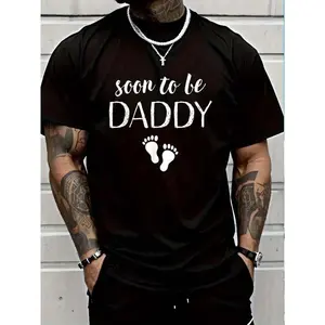 Dad To Be Funny Pregnancy Announcement Dad T-Shirt for Women Men Cotton Clothing