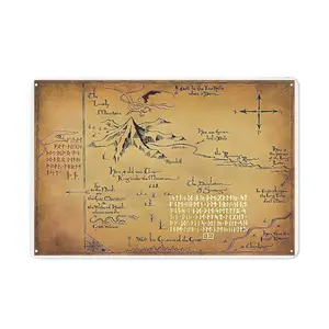 "Thorin's Map" The Hobbit Metal Wall Sign - Fantasy Adventure Art | Ideal Gift for LOTR Fans