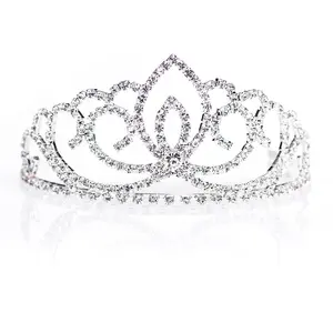 Anderson’s Sasha Rhinestone Tiara, 2 3/4" High Hand‑Crafted Silver Band Crown with Sparkling Clear Gemstones, Adjustable Fit with Removable Combs, Elegant Accessory for Weddings, Prom Queen, Homecoming, Pageants, Quinceañeras, and Sweet 16 Celebrations