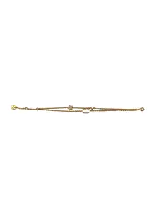 Pre-owned Christian Dior Petit CD double chain bracelet