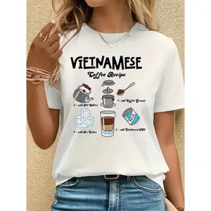 Vietnam Proud Vietnamese Viet Coffee Instant Ca Phe T-Shirt, Casual Crew Neck Short Sleeved Summer Top.jpg
