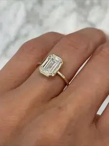 Elegant, simple, light luxury square geometric women's ring suitable for parties, banquets, engagements, jewelry, holiday gifts Square Shaped Ring