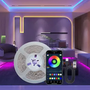 1PC smart LED strip, controlled via an app. Powered by USB, available in various sizes. The strip is cuttable and easy to install. Suitable for living rooms, game rooms, bedrooms, stairs, and other indoor spaces.