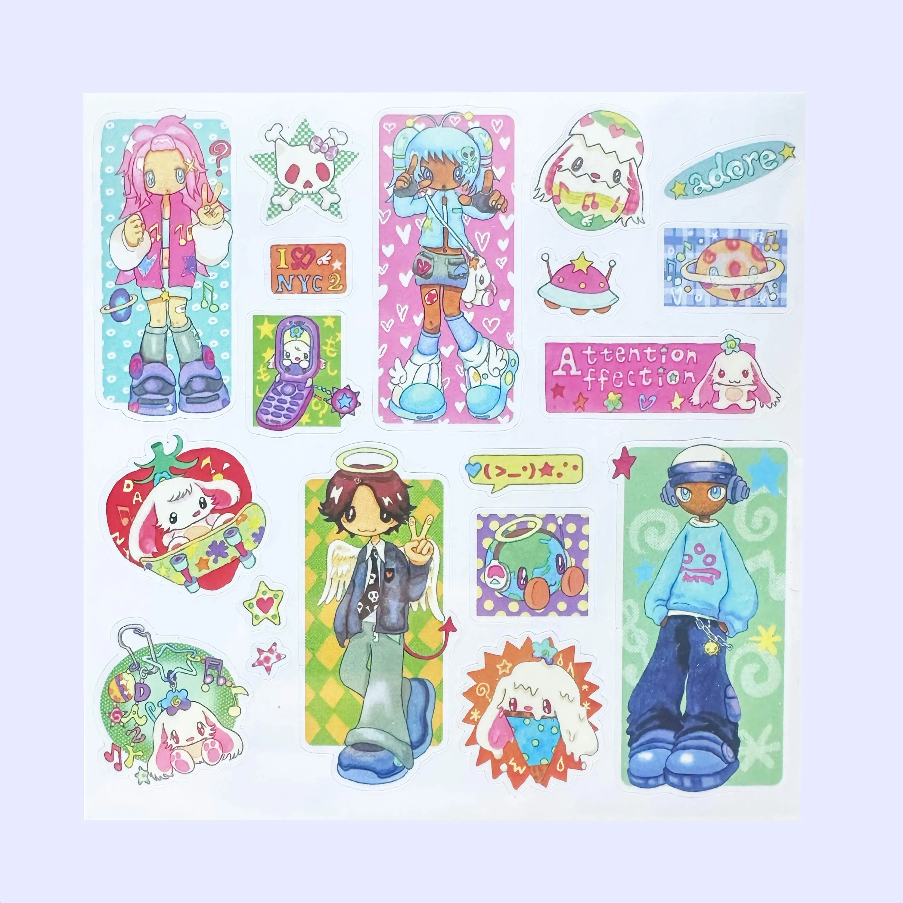 adore sticker sheet