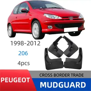 Durable Mudguard Tire Protector for Peugeot 206 1998-2012, Flexible Design Reduces Water Splash, Protects Car Paint & Body