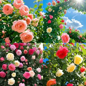 Mixed Climbing Roses (300 Seeds) – Fragrant Long-Living Vines, Perfect for Vertical Gardening & Arbors