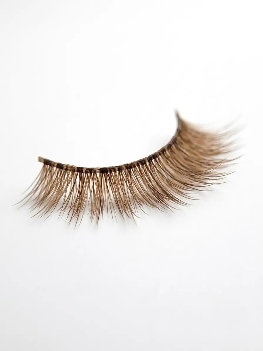 Brown Faux Mink Strip Eyelashes Style 13