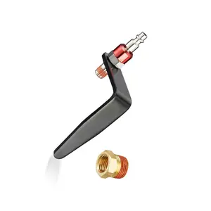 Steel Pneumatic Tool Rafter Hook Hanger, Lightweight, Durable,Reusable Metal Organaizer Adjustable Easy Install Hooks With 1/4" Air Tool Swivel Fitting, for Air Nailer, 1-Piece Brass Fitting