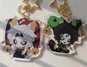 Pierrot Freak Circus Pierrot Harlequin keychain Creepy Cute Alt Circuscore Collectible | Gothic Kawaii