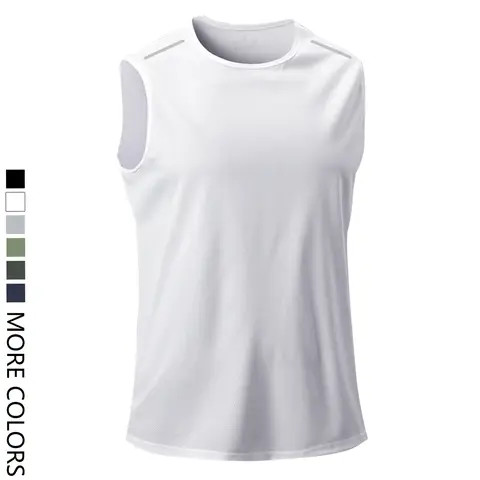 Men’s sleeveless T-shirt, men’s casual sports tank top, quick-drying, comfortable, breathable—ideal for everyday wear and sports/fitness; men’s tops | summer menswear