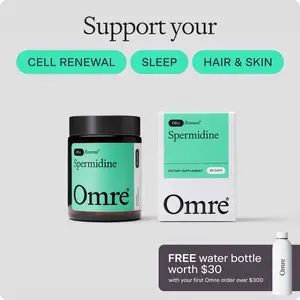OMRE Spermidine Vegetarian Vitamins Supplements - Natural Wheat Germ Extract for Cellular Renewal, Optimum Fitness, Energy Support - 60 Dietary Capsules