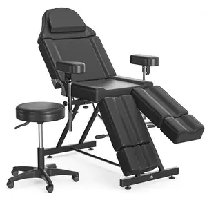 Tattoo Chair for Client Facial Lash Bed Heavy Duty Adjustable Esthetician Table with Swivel Armrests Lash Bed Tattoo Bed with Hydraulic Stool for Spa