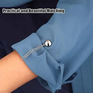 Magnetic Clothing Clips with Chain, Strong magnetic force stably fastens loose fabric parts
