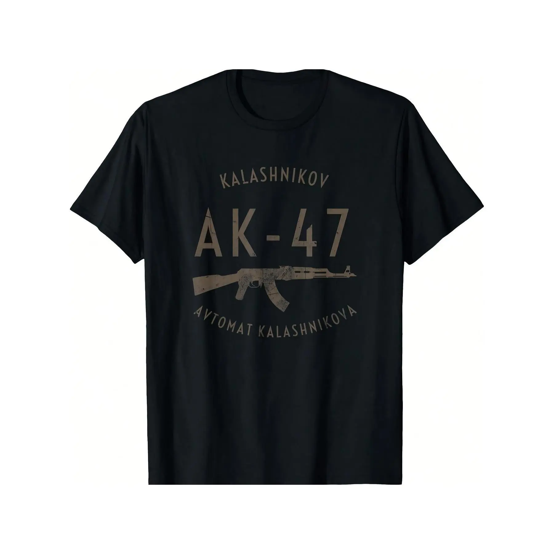 Kalashnikov AK-47 USSR Rifle Weapon Soviet Union T-Shirt casual   graphic tee